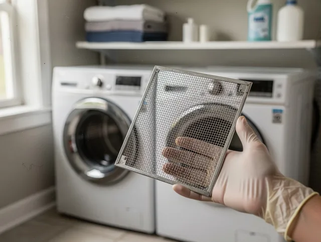 Rock Hill Dryer Vent Cleaning specialist performing detailed lint trap cleaning service in Rock Hill
