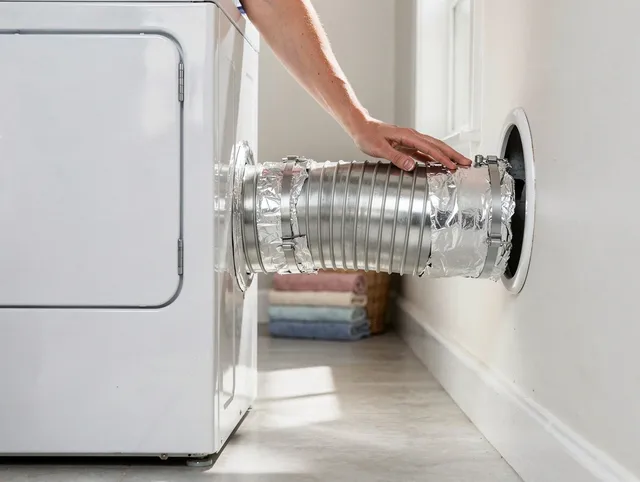Professional dryer vent hose installation by Rock Hill Dryer Vent Cleaning in Rock Hill