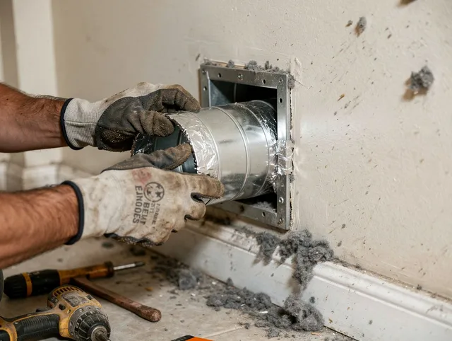 Professional dryer vent repair and installation by Rock Hill Dryer Vent Cleaning in Rock Hill