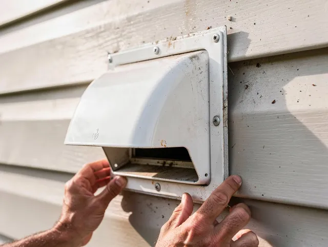 Rock Hill Dryer Vent Cleaning technician delivering thorough residential dryer vent cleaning service in Rock Hill